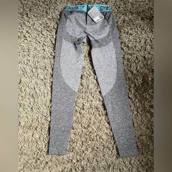 Gymshark Flex Legging V3 - Charcoal Marl / Dusky Teal - Small - Picture 2 of 3